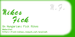 mikes fick business card